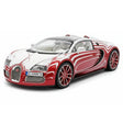 [Henson & Heaven] 1:18 Bugatti 2005 Veyron ホワイト & レッド モデルカー レジン