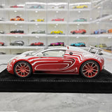 [Henson & Heaven] 1:18 Bugatti 2005 Veyron ホワイト & レッド モデルカー レジン