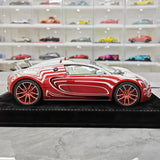 [Henson & Heaven] 1:18 Bugatti 2005 Veyron ホワイト & レッド モデルカー レジン