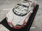 [Henson & Heaven] 1:18 Bugatti 2005 Veyron ホワイト & レッド モデルカー レジン