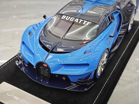 [Henson & Heaven] 1:18 Bugatti 2015 Vision Gran Turismo Blue Model Car Resin