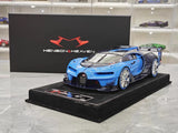 [Henson & Heaven] 1:18 Bugatti 2015 Vision Gran Turismo Blue Model Car Resin