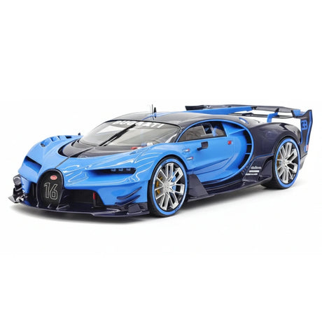 [Henson & Heaven] 1:18 Bugatti 2015 Vision Gran Turismo Blue Model Car Resin