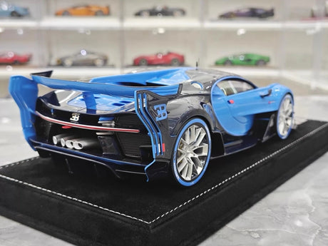 [Henson & Heaven] 1:18 Bugatti 2015 Vision Gran Turismo Blue Model Car Resin