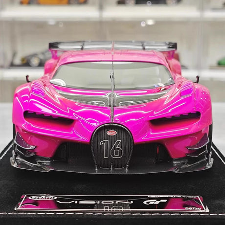 [Henson & Heaven] 1:18 Bugatti 2015 Vision Gran Turismo Purple Model Car Resin