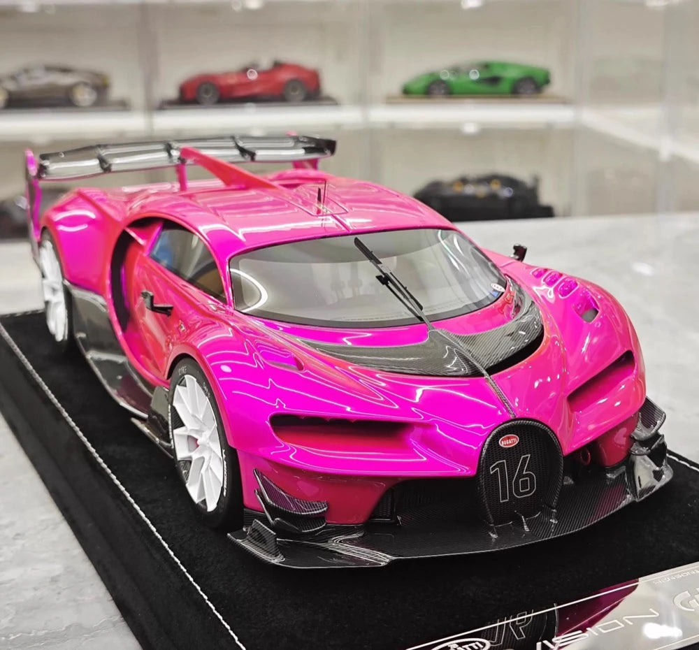 [Henson & Heaven] 1:18 Bugatti 2015 Vision Gran Turismo Purple Model Car Resin