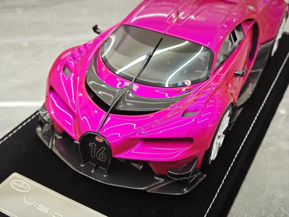 [Henson & Heaven] 1:18 Bugatti 2015 Vision Gran Turismo Purple Model Car Resin