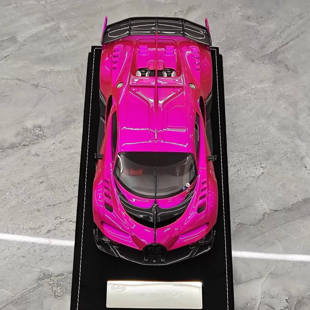 [Henson & Heaven] 1:18 Bugatti 2015 Vision Gran Turismo Purple Model Car Resin