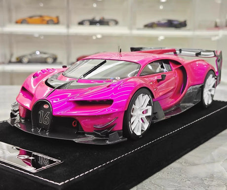 [Henson & Heaven] 1:18 Bugatti 2015 Vision Gran Turismo Purple Model Car Resin