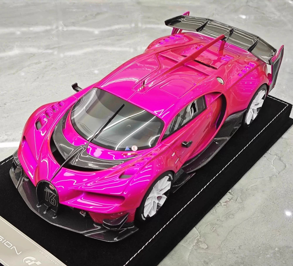 [Henson & Heaven] 1:18 Bugatti 2015 Vision Gran Turismo Purple Model Car Resin