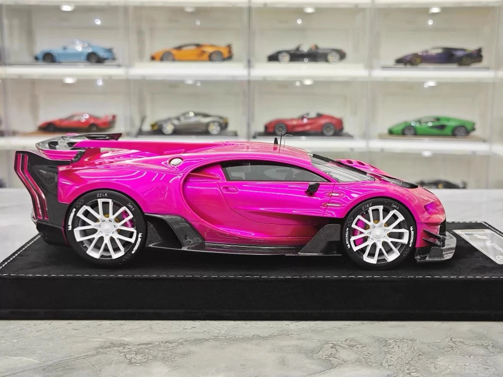 [Henson & Heaven] 1:18 Bugatti 2015 Vision Gran Turismo Purple Model Car Resin