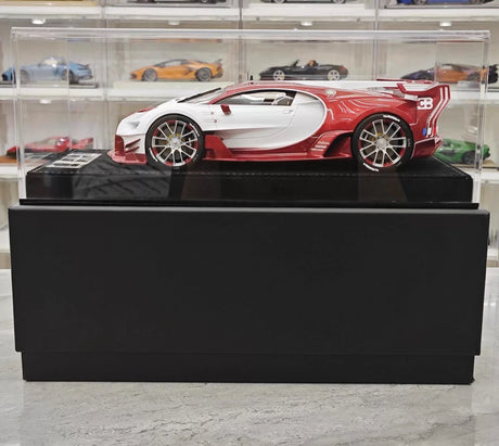 [Henson & Heaven] 1:18 Bugatti 2015 Vision Gran Turismo White & Red Model Car Resin