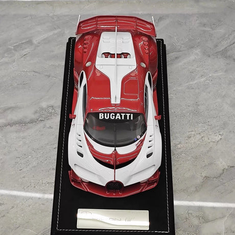 [Henson & Heaven] 1:18 Bugatti 2015 Vision Gran Turismo White & Red Model Car Resin