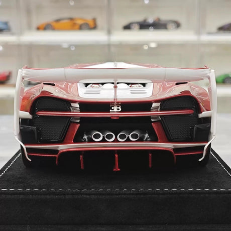 [Henson & Heaven] 1:18 Bugatti 2015 Vision Gran Turismo White & Red Model Car Resin