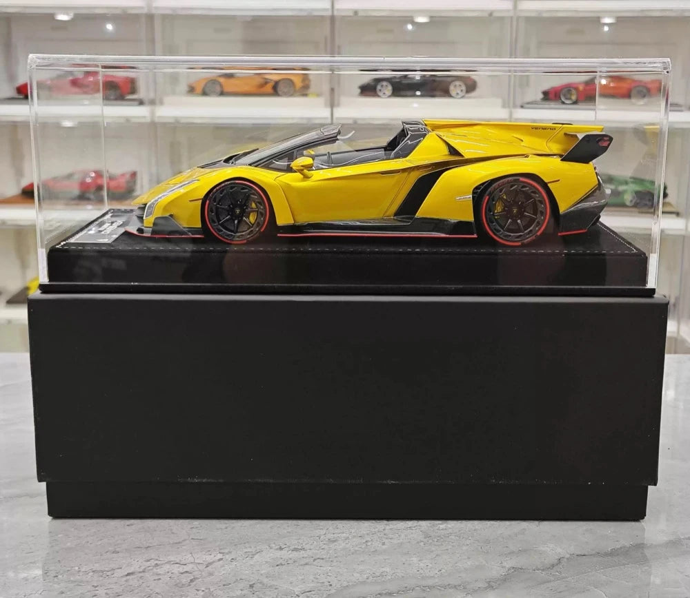 [Henson & Heaven] 1:18 Lamborghini 2014 Veneno Roadster Electroplated kulta pienoismalli Hartsi