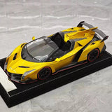 [Henson & Heaven] 1:18 Lamborghini 2014 Veneno Roadster Electroplated kulta pienoismalli Hartsi