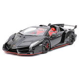 [Henson & Heaven] 1:18 Lamborghini 2014 Veneno Roadster Glossy Black Model Car Resin