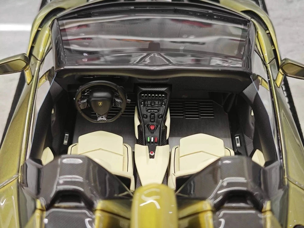 [Henson & Heaven] 1:18 Lamborghini 2014 Veneno Roadster Gradient Green Model Car Resin