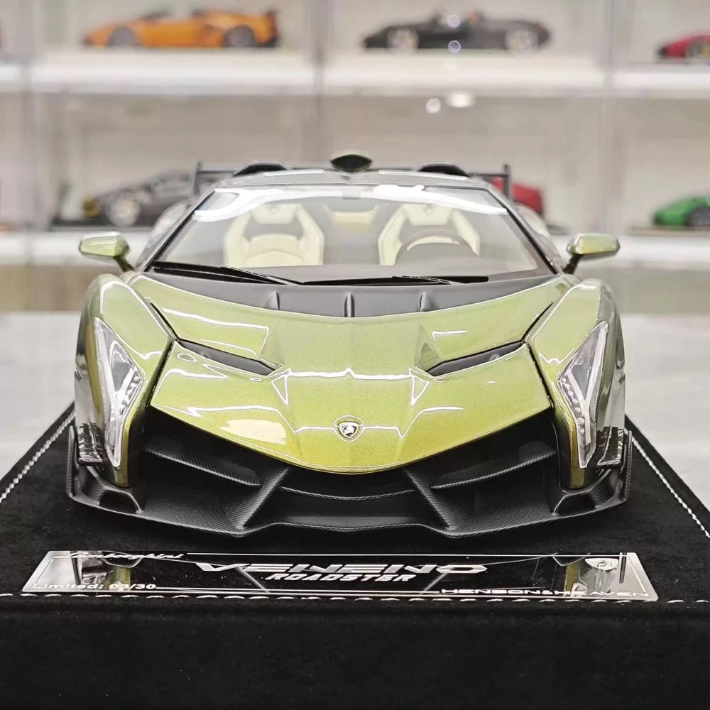 [Henson & Heaven] 1:18 Lamborghini 2014 Veneno Roadster Gradient Green Model Car Resin