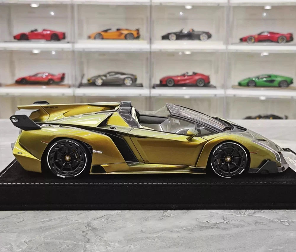 [Henson & Heaven] 1:18 Lamborghini 2014 Veneno Roadster Gradient Green Model Car Resin