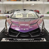 [Henson & Heaven] 1:18 Lamborghini 2014 Veneno Roadster Gradient paars modelauto Hars