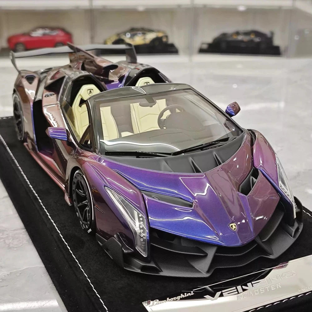 [Henson & Heaven] 1:18 Lamborghini 2014 Veneno Roadster Gradient paars modelauto Hars