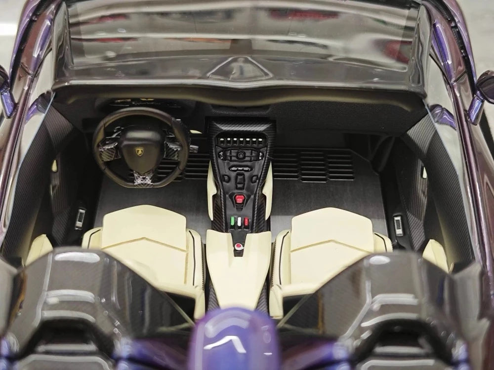 [Henson & Heaven] 1:18 Lamborghini 2014 Veneno Roadster Gradient Purple Model Car Resin