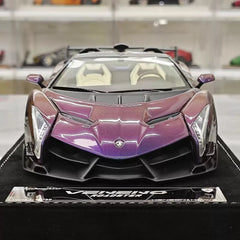 [Henson & Heaven] 1:18 Lamborghini 2014 Veneno Roadster Gradient Purple Model Car Resin