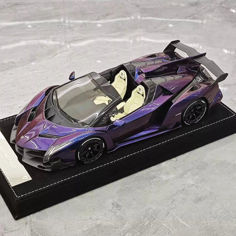 [Henson & Heaven] 1:18 Lamborghini 2014 Veneno Roadster Gradient paars modelauto Hars