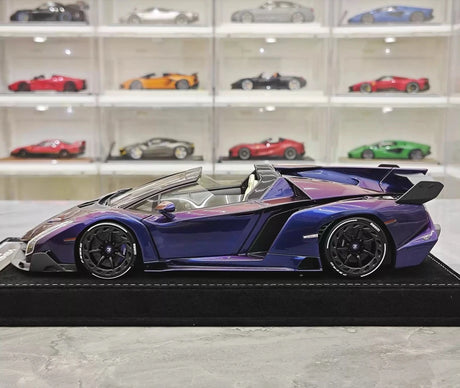 [Henson & Heaven] 1:18 Lamborghini 2014 Veneno Roadster Gradient paars modelauto Hars