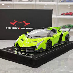 [Henson & Heaven] 1:18 Lamborghini 2014 Veneno Roadster Green Model Car Resin