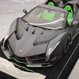 [Henson & Heaven] 1:18 Lamborghini 2014 Veneno Roadster Matte Black Model Car Resin