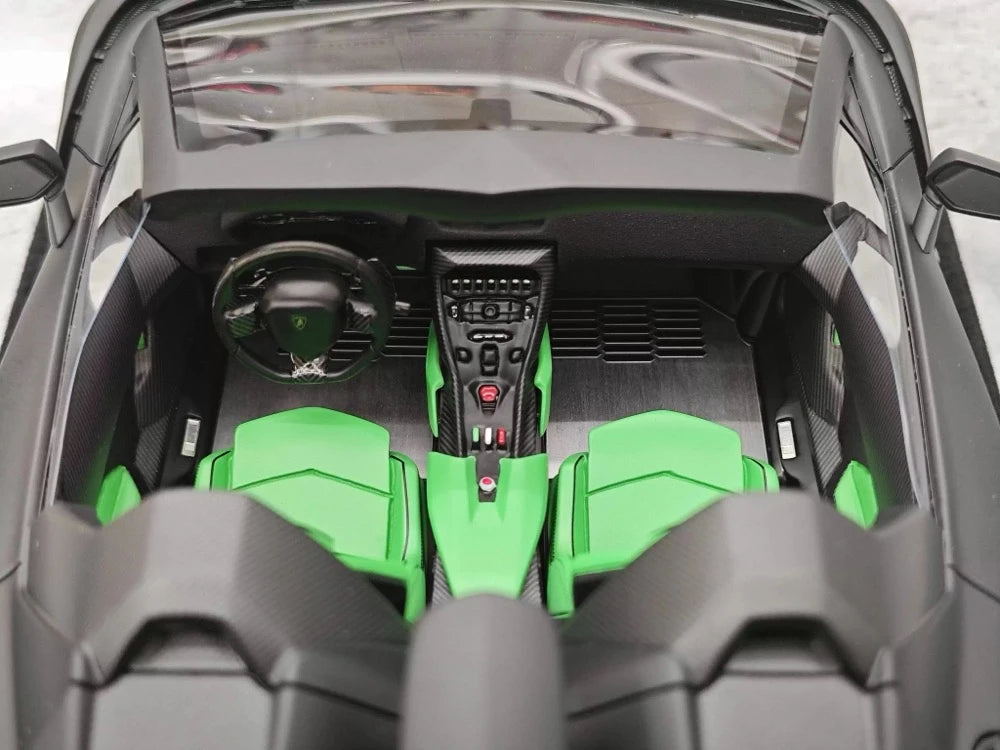 [Henson & Heaven] 1:18 Lamborghini 2014 Veneno Roadster Matte Black Model Car Resin