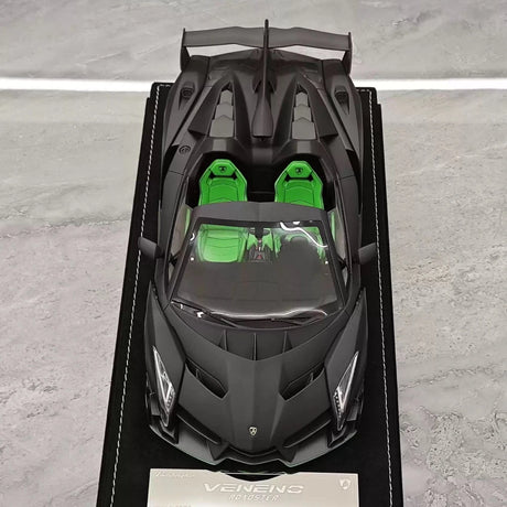 [Henson & Heaven] 1:18 Lamborghini 2014 Veneno Roadster mat zwart modelauto Hars