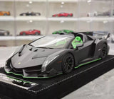 [Henson & Heaven] 1:18 Lamborghini 2014 Veneno Roadster Matte Black Model Car Resin