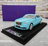 [Henson & Heaven] 1:18 Rolls-Royce 2013 Wraith Blue Model Car Resin
