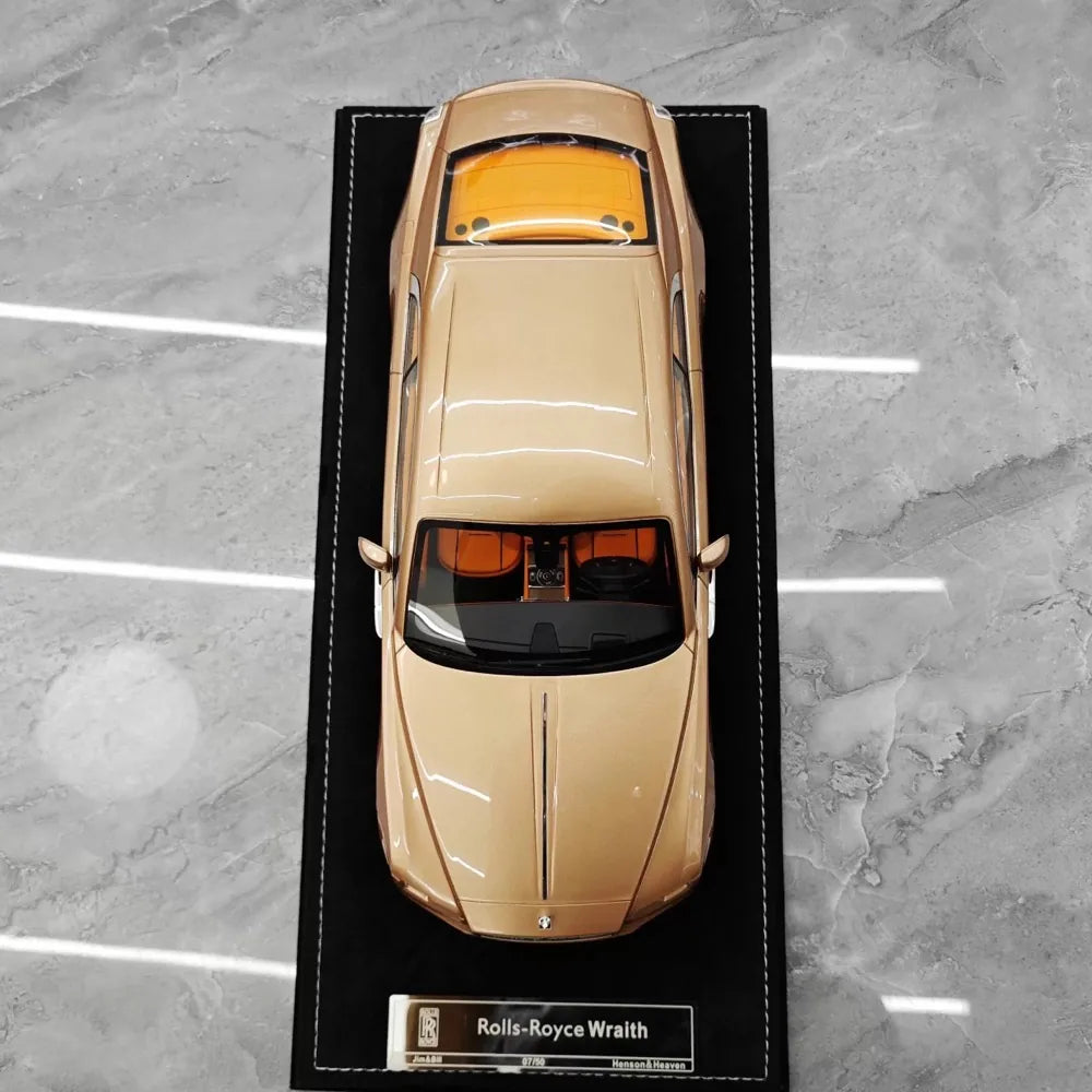 [Henson & Heaven] 1:18 Rolls-Royce 2013 Wraith Gold Model Car Resin