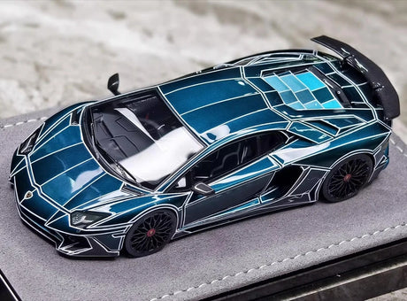 [Henson & Heaven] 1:43 Lamborghini 2015 Aventador LP750-4 SV Cracked Livery modelauto Hars