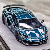 [Henson & Heaven] 1:43 Lamborghini 2015 Aventador LP750-4 SV Cracked Livery Model Car Resin
