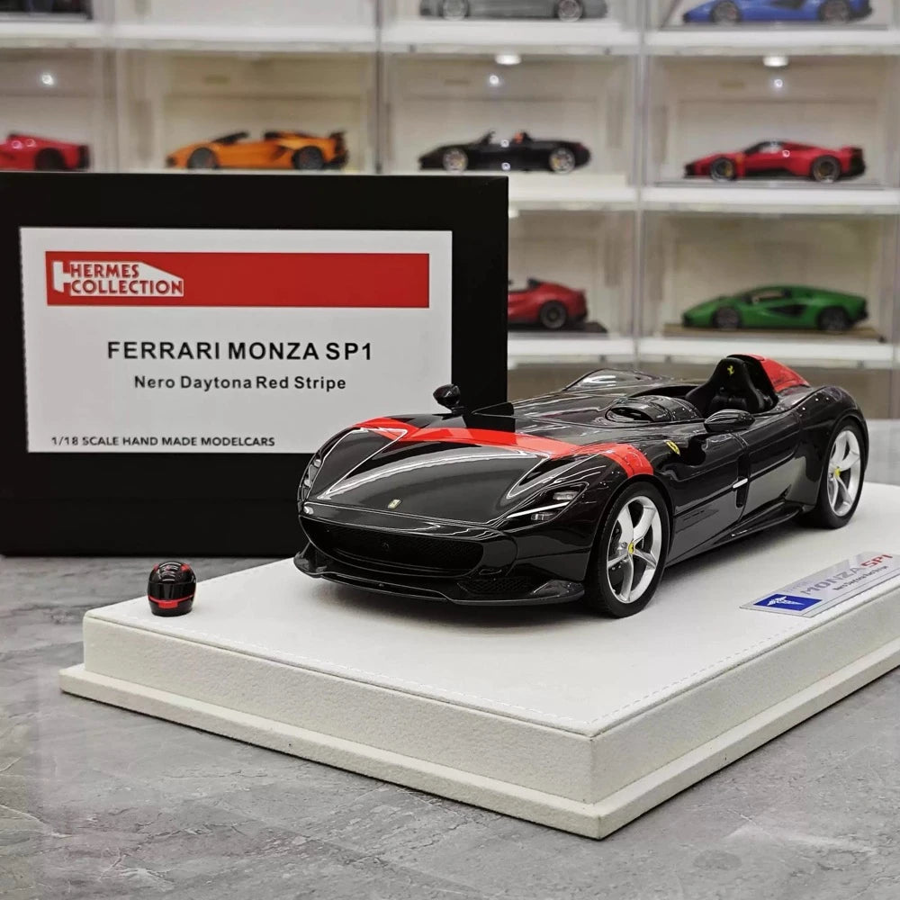 [Hermes Collection] 1:18 Ferrari 2019 Monza SP1 ブラック モデルカー レジン