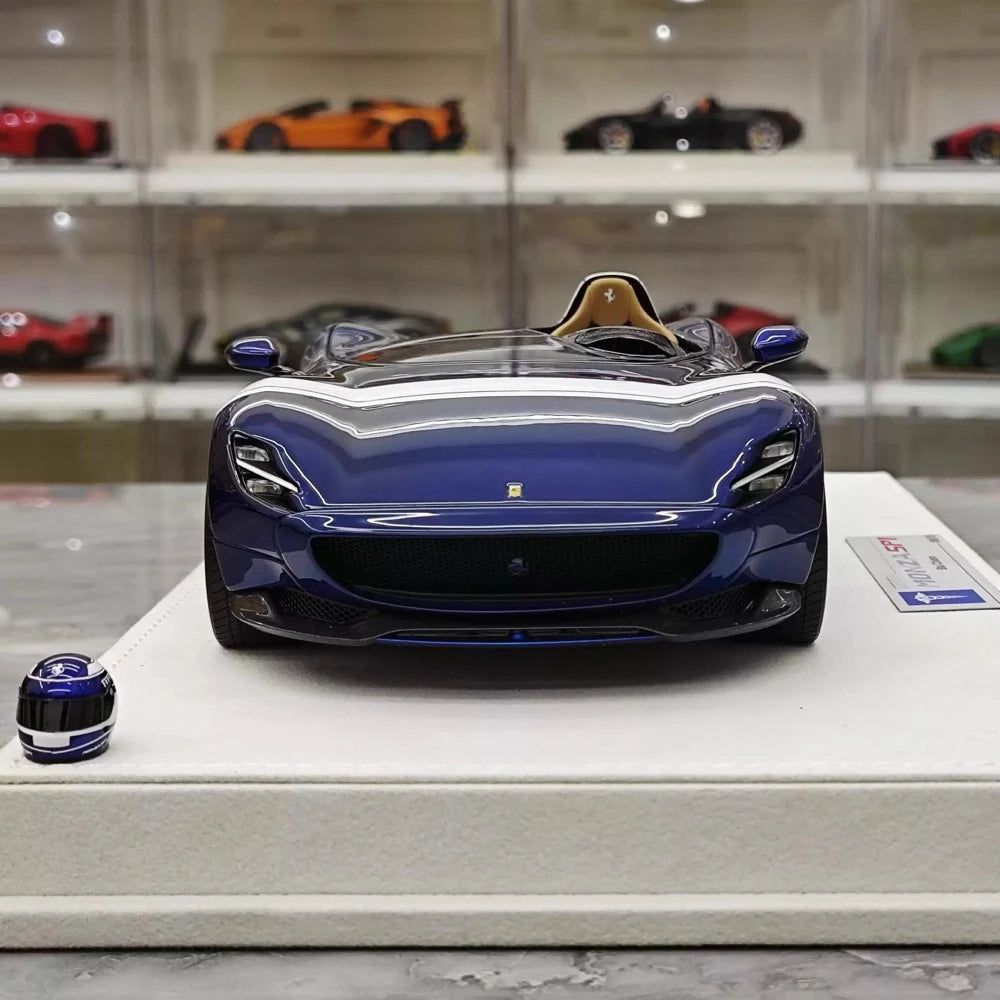 [Hermes Collection] 1:18 Ferrari 2019 Monza SP1 Blue Model Car Resin