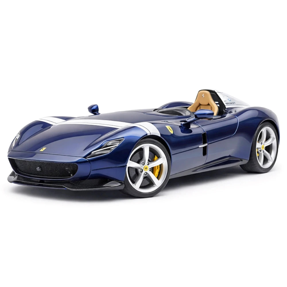 [Hermes Kollektion] 1:18 Ferrari 2019 Monza SP1 blå modellbil harts