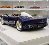 [Hermes Kollektion] 1:18 Ferrari 2019 Monza SP1 blå modellbil harts
