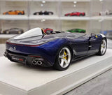 [Hermes Kollektion] 1:18 Ferrari 2019 Monza SP1 blå modellbil harts