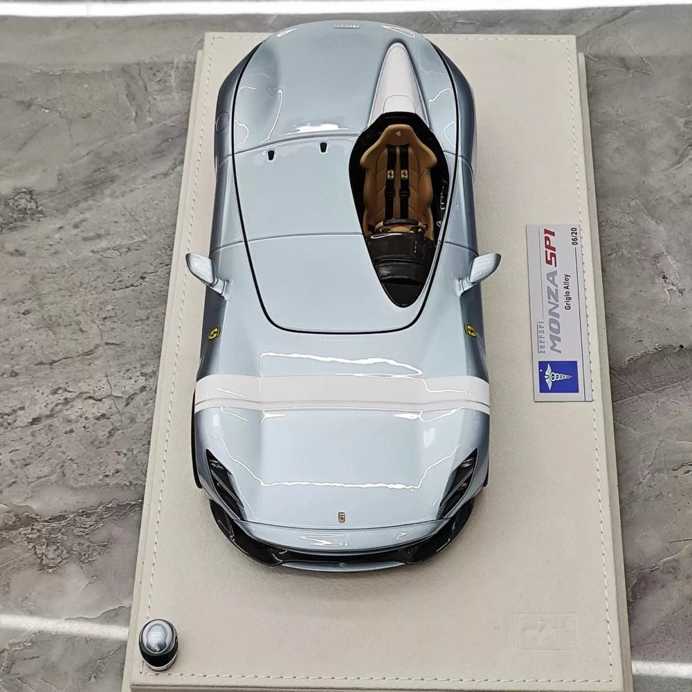 [Hermes Collection] 1:18 Ferrari 2019 Monza SP1 Ice Blue Model Car Resin