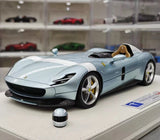 [Hermes Collection] 1:18 Ferrari 2019 Monza SP1 Ice Blue Model Car Resin