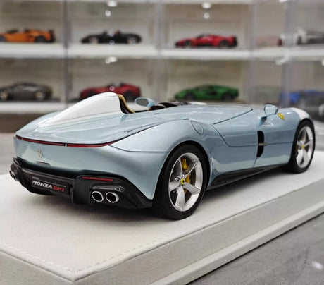 [Hermes Collection] 1:18 Ferrari 2019 Monza SP1 Ice sininen pienoismalli Hartsi