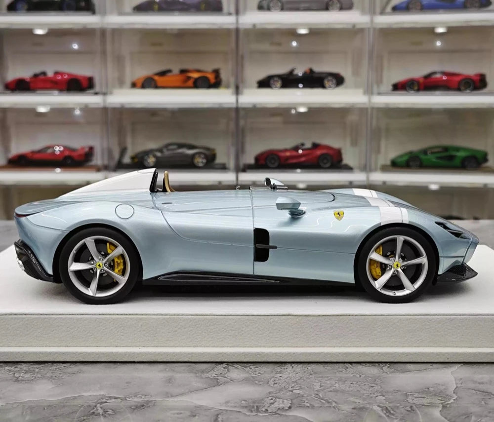 [Hermes Collection] 1:18 Ferrari 2019 Monza SP1 Ice Blue Model Car Resin
