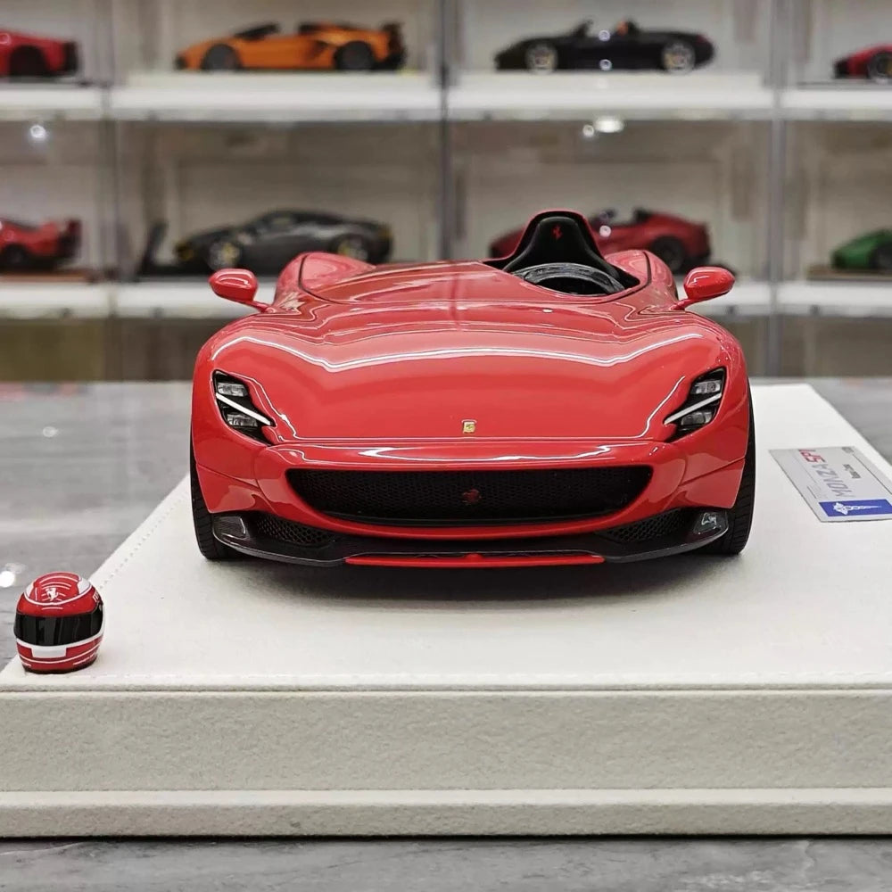 [Hermes Collection] 1:18 Ferrari 2019 Monza SP1 レッド モデルカー レジン