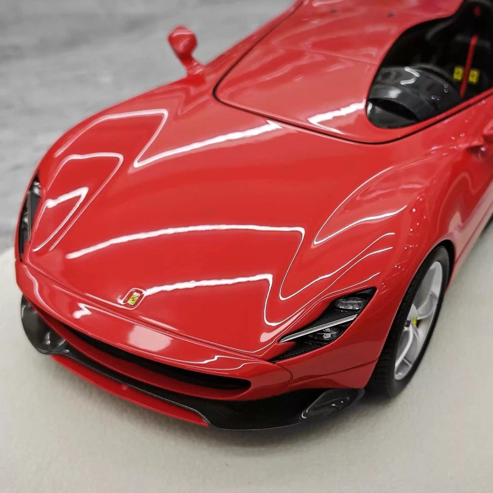 [Hermes Collection] 1:18 Ferrari 2019 Monza SP1 rosso modellino di auto resina
